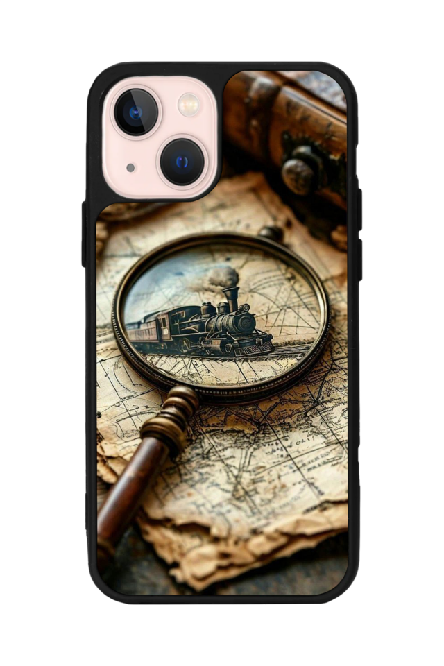 iPhone 13/14 Uyumlu Pusula Tasarımlı Glossy Premium Kılıf