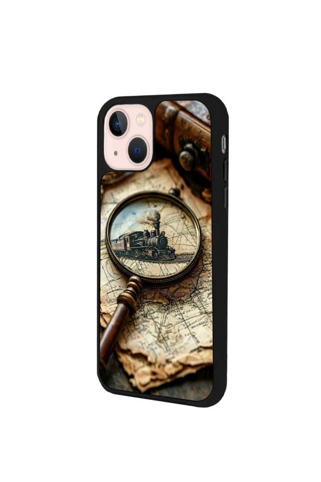 iPhone 13/14 Uyumlu Pusula Tasarımlı Glossy Premium Kılıf