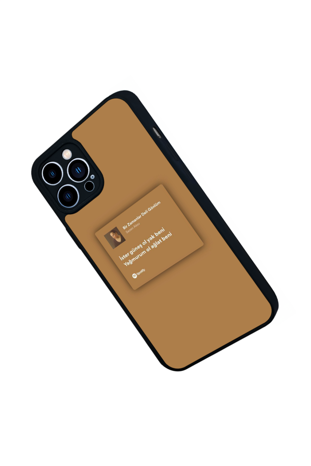 iPhone 12 Pro Max Uyumlu Sarki Sozleri Tasarımlı Glossy Premium Kılıf