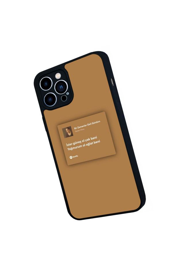 iPhone 12 Pro Max Uyumlu Sarki Sozleri Tasarımlı Glossy Premium Kılıf