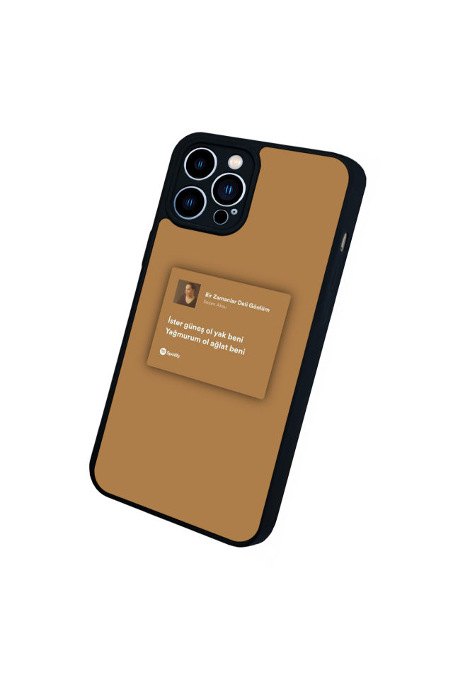 iPhone 12 Pro Max Uyumlu Sarki Sozleri Tasarımlı Glossy Premium Kılıf