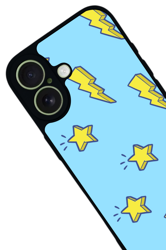 iPhone 17 Uyumlu Simsek Tasarımlı Glossy Premium Kılıf