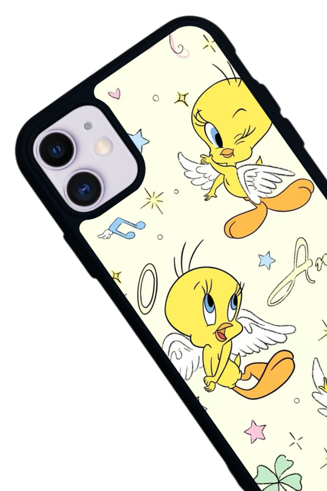 iPhone 11 Uyumlu Tweety Tasarımlı Glossy Premium Kılıf