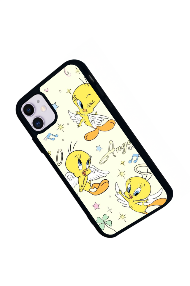 iPhone 11 Uyumlu Tweety Tasarımlı Glossy Premium Kılıf