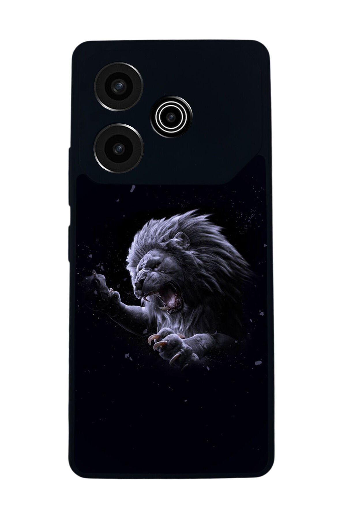 Tecno Pova 6 Uyumlu Aslan Tasarımlı Glossy Premium Kılıf