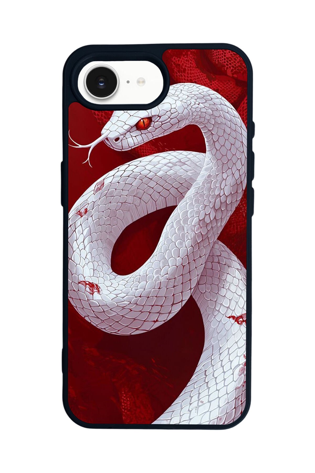 iPhone 16E Uyumlu Yılan Tasarımlı Glossy Premium Kılıf