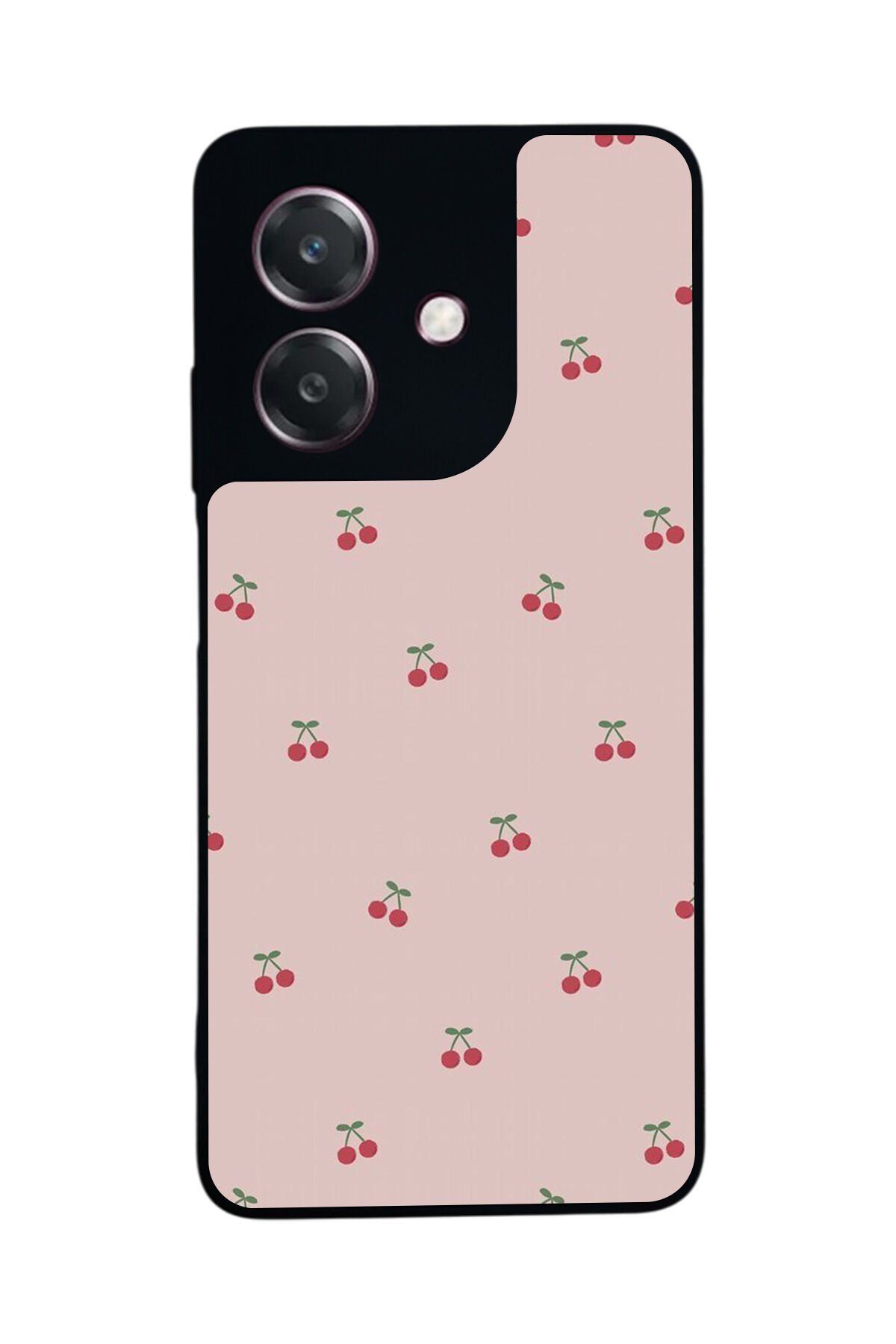 Oppo A3 5G Uyumlu Kiraz Tasarımlı Glossy Premium Kılıf