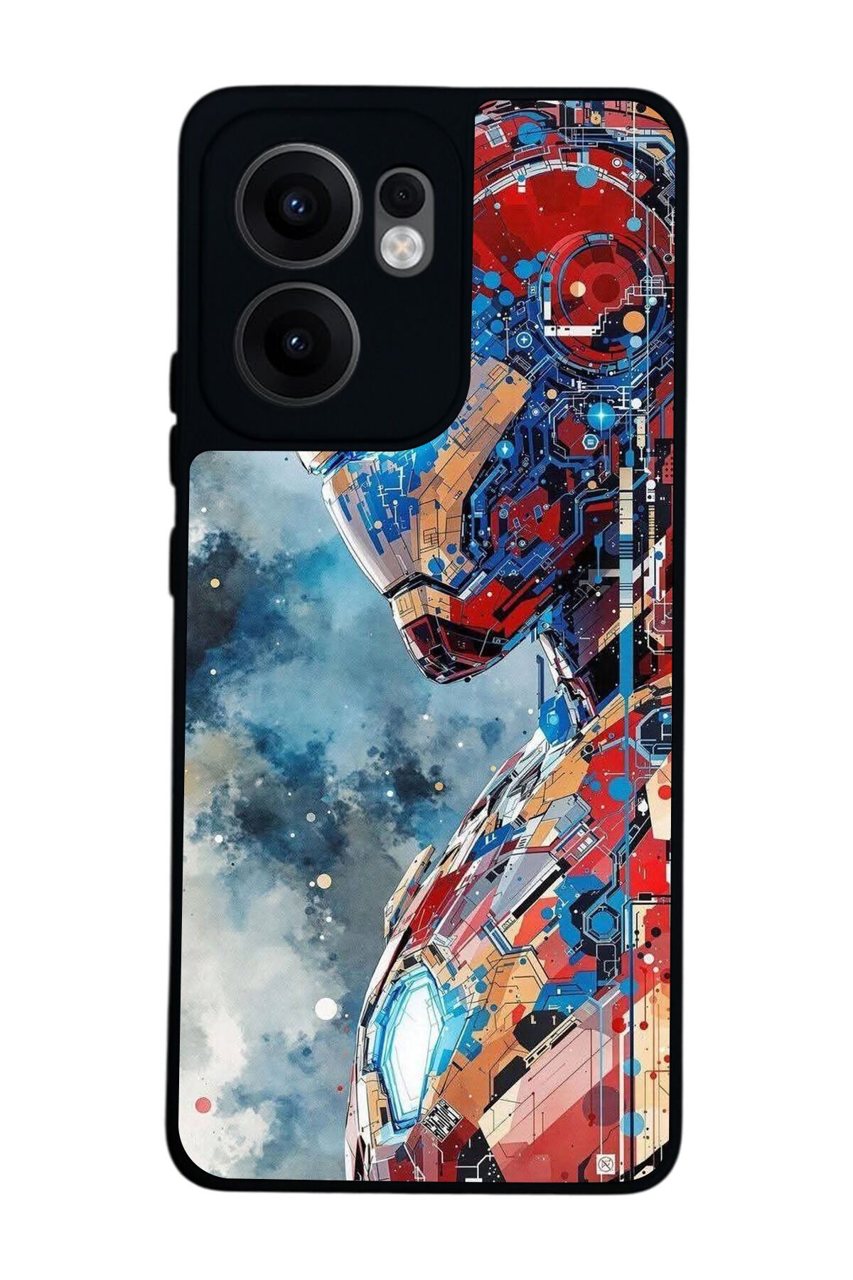 Oppo Reno 13F Uyumlu Iron Man ( Demir Adam ) Tasarımlı Glossy Premium Kılıf
