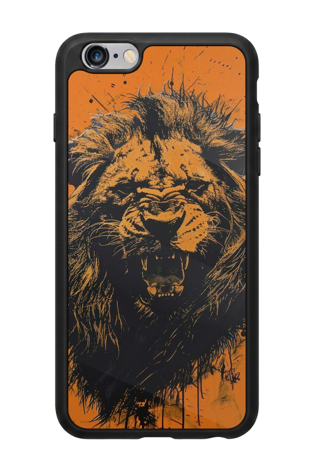 iPhone 6 Plus Uyumlu Aslan Tasarımlı Glossy Premium Kılıf