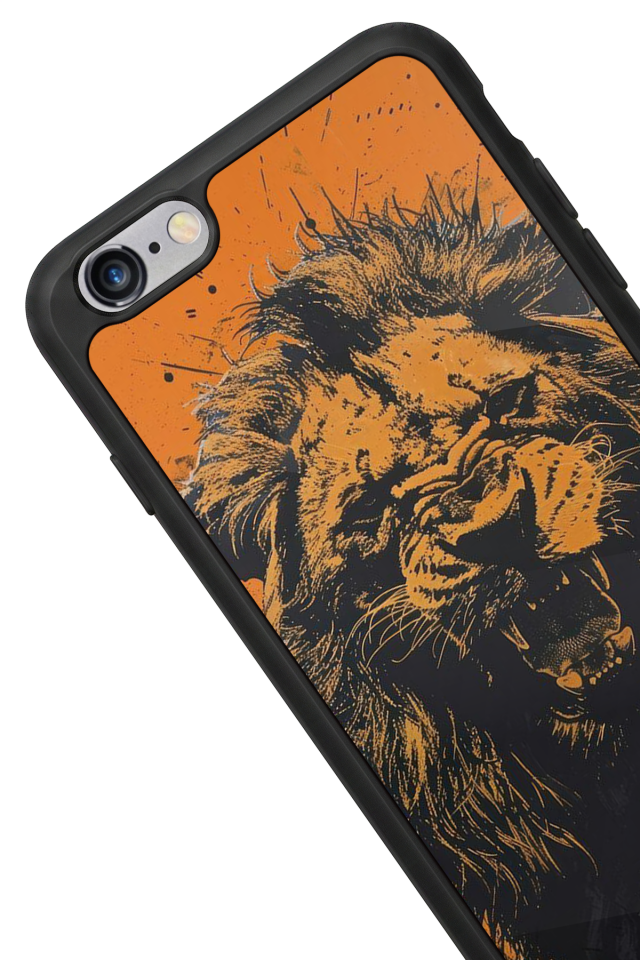 iPhone 6 Plus Uyumlu Aslan Tasarımlı Glossy Premium Kılıf