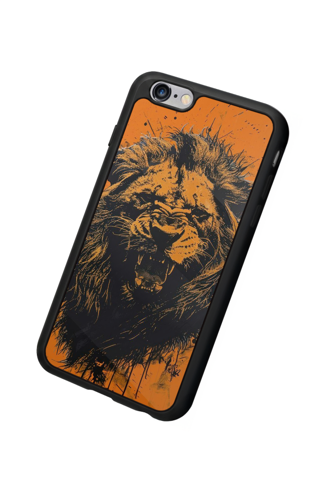 iPhone 6 Plus Uyumlu Aslan Tasarımlı Glossy Premium Kılıf