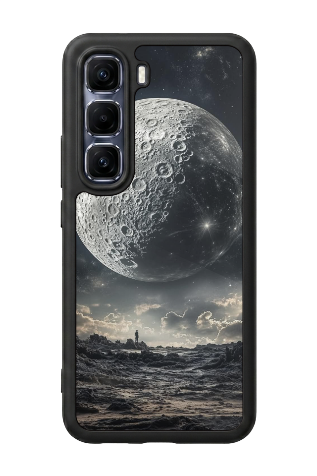 Infinix Hot 60 Pro Plus Uyumlu Ay Tasarımlı Glossy Premium Kılıf