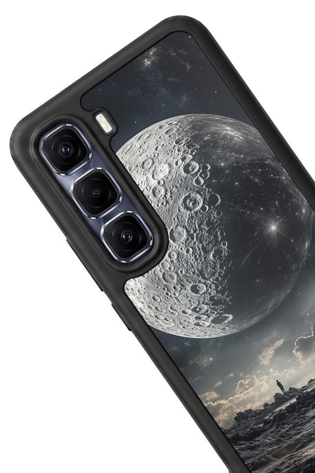 Infinix Hot 60 Pro Plus Uyumlu Ay Tasarımlı Glossy Premium Kılıf