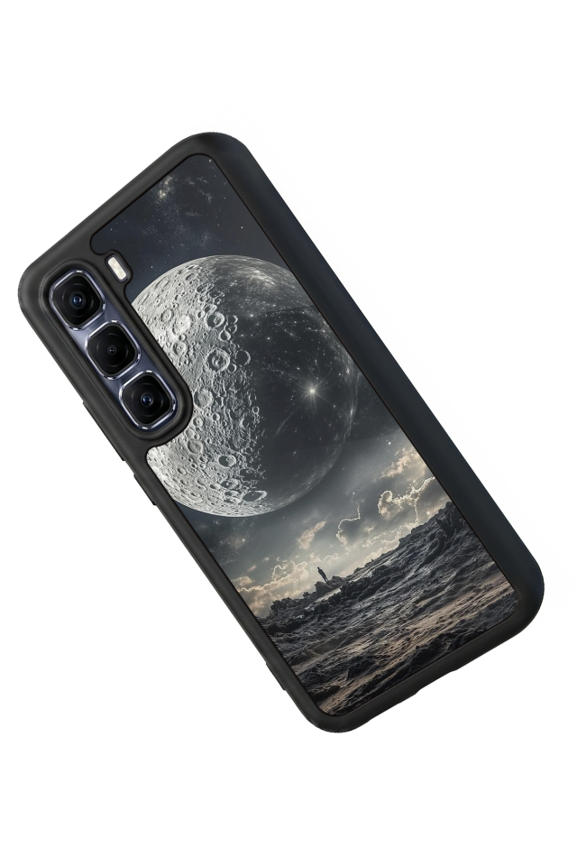 Infinix Hot 60 Pro Plus Uyumlu Ay Tasarımlı Glossy Premium Kılıf