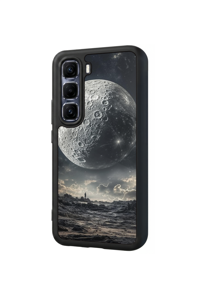 Infinix Hot 60 Pro Plus Uyumlu Ay Tasarımlı Glossy Premium Kılıf