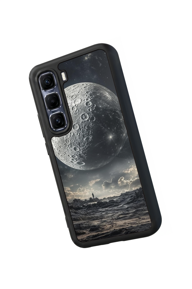 Infinix Hot 60 Pro Plus Uyumlu Ay Tasarımlı Glossy Premium Kılıf