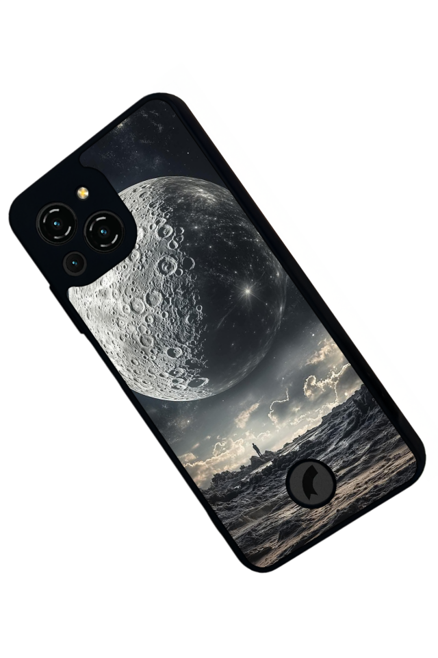 Reeder S23 Pro Max Uyumlu Ay Tasarımlı Glossy Premium Kılıf