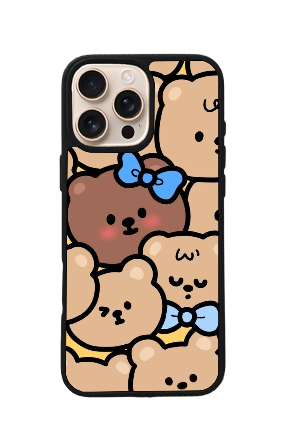 iPhone 15 Pro Max Uyumlu Ayı Tasarımlı Glossy Premium Kılıf