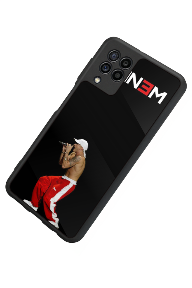 Samsung Galaxy M22 Uyumlu Eminem Tasarımlı Glossy Premium Kılıf