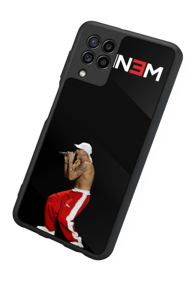 Samsung Galaxy M22 Uyumlu Eminem Tasarımlı Glossy Premium Kılıf