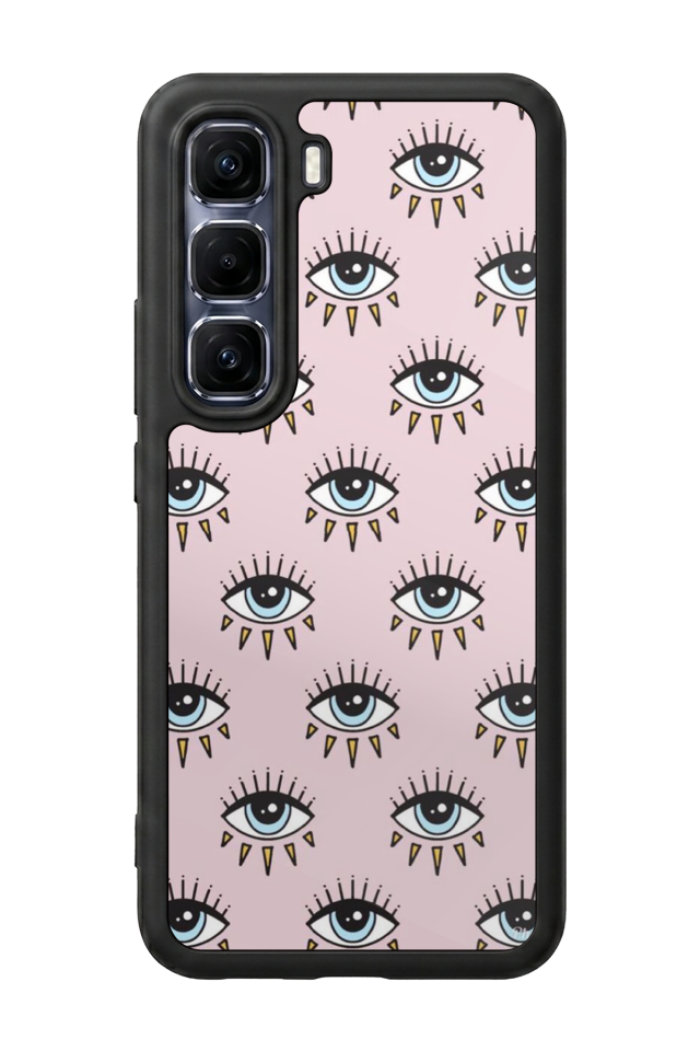 Infinix Hot 60 Pro Plus Uyumlu Göz Tasarımlı Glossy Premium Kılıf