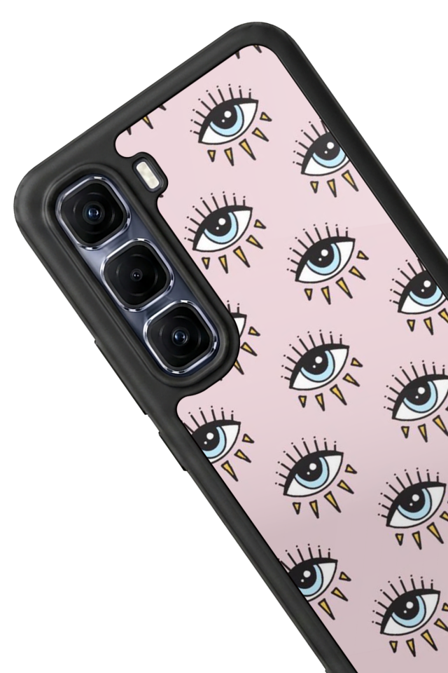 Infinix Hot 60 Pro Plus Uyumlu Göz Tasarımlı Glossy Premium Kılıf