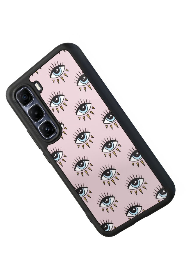 Infinix Hot 60 Pro Plus Uyumlu Göz Tasarımlı Glossy Premium Kılıf