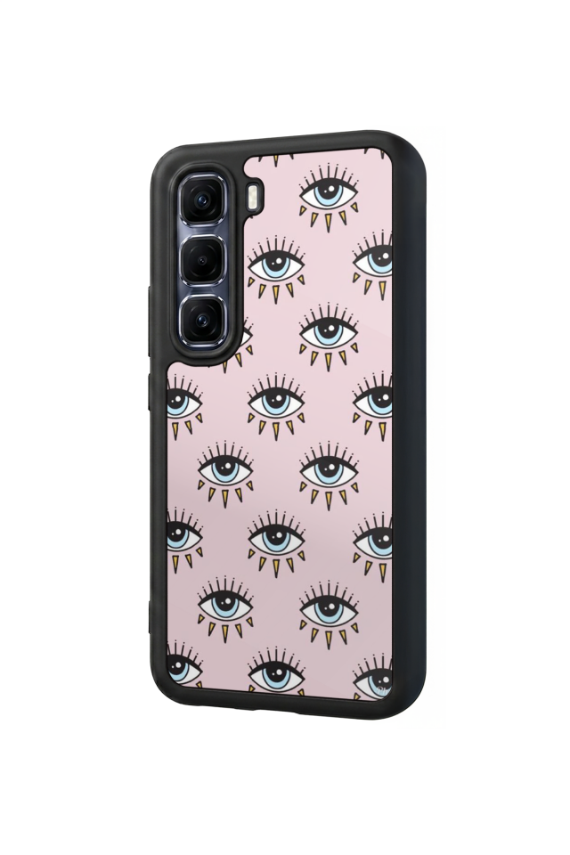 Infinix Hot 60 Pro Plus Uyumlu Göz Tasarımlı Glossy Premium Kılıf