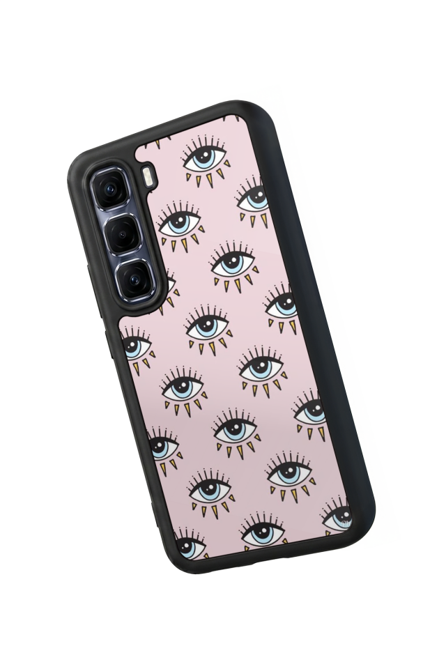 Infinix Hot 60 Pro Plus Uyumlu Göz Tasarımlı Glossy Premium Kılıf