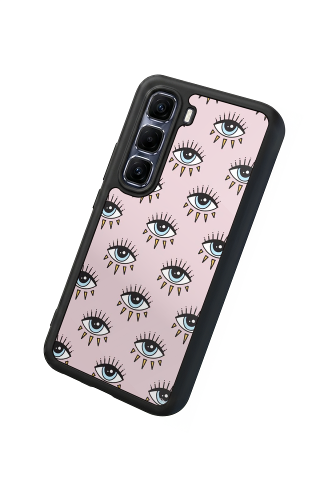 Infinix Hot 60 Pro Plus Uyumlu Göz Tasarımlı Glossy Premium Kılıf