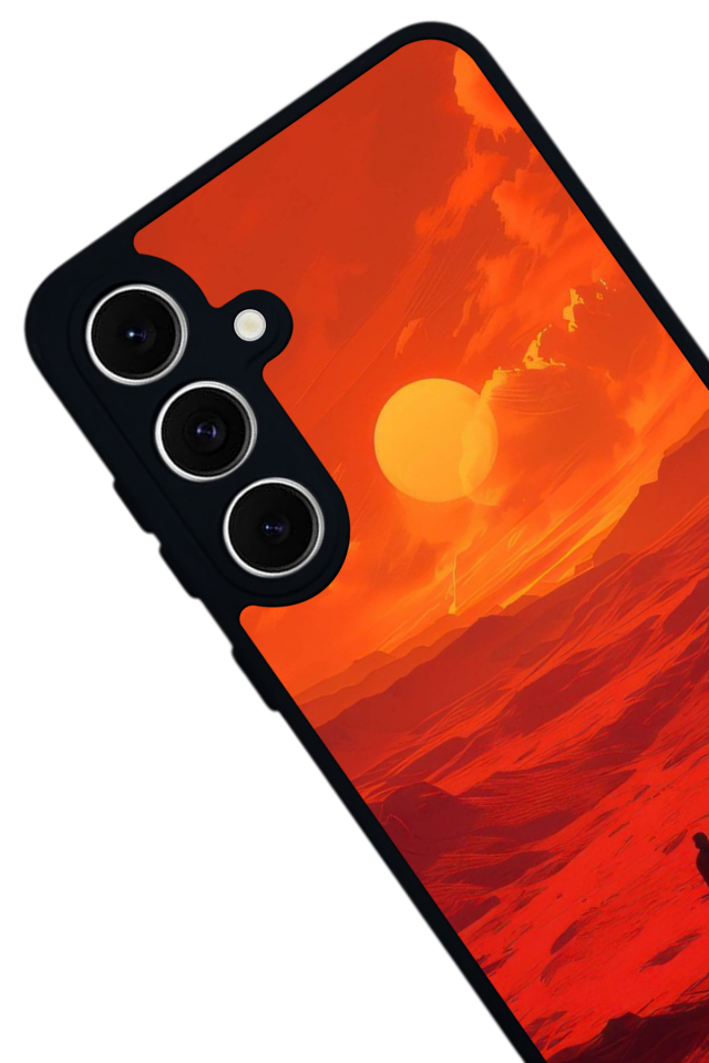 Samsung Galaxy S24 FE Uyumlu Güneş Tasarımlı Glossy Premium Kılıf