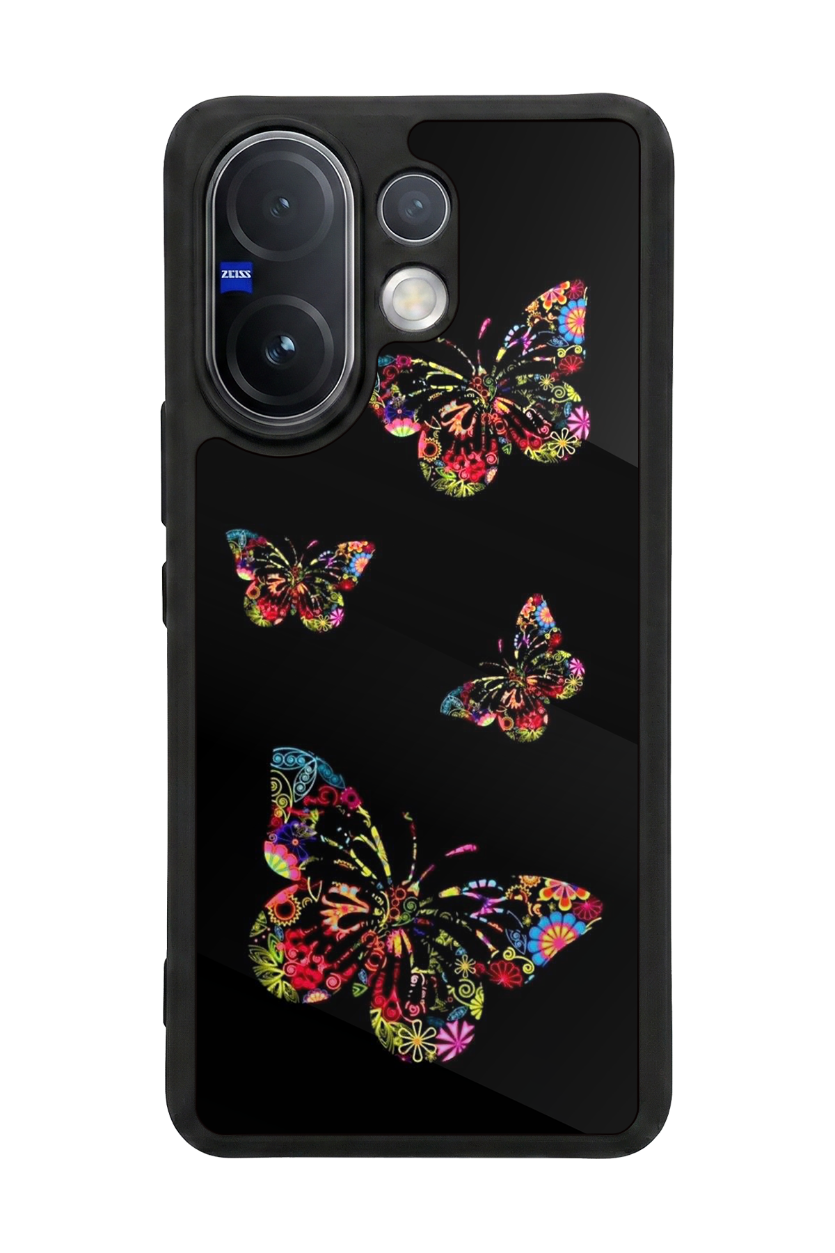 Vivo V60 Uyumlu Kelebek Tasarımlı Glossy Premium Kılıf