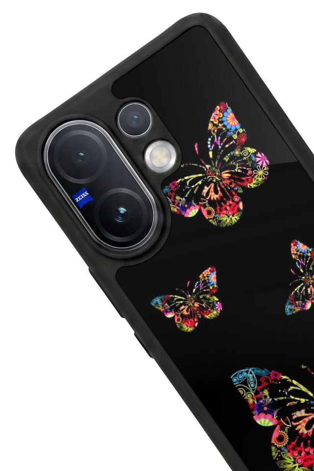 Vivo V60 Uyumlu Kelebek Tasarımlı Glossy Premium Kılıf