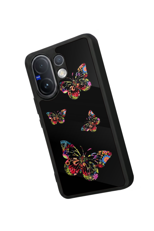 Vivo V60 Uyumlu Kelebek Tasarımlı Glossy Premium Kılıf