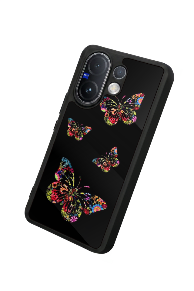 Vivo V60 Uyumlu Kelebek Tasarımlı Glossy Premium Kılıf