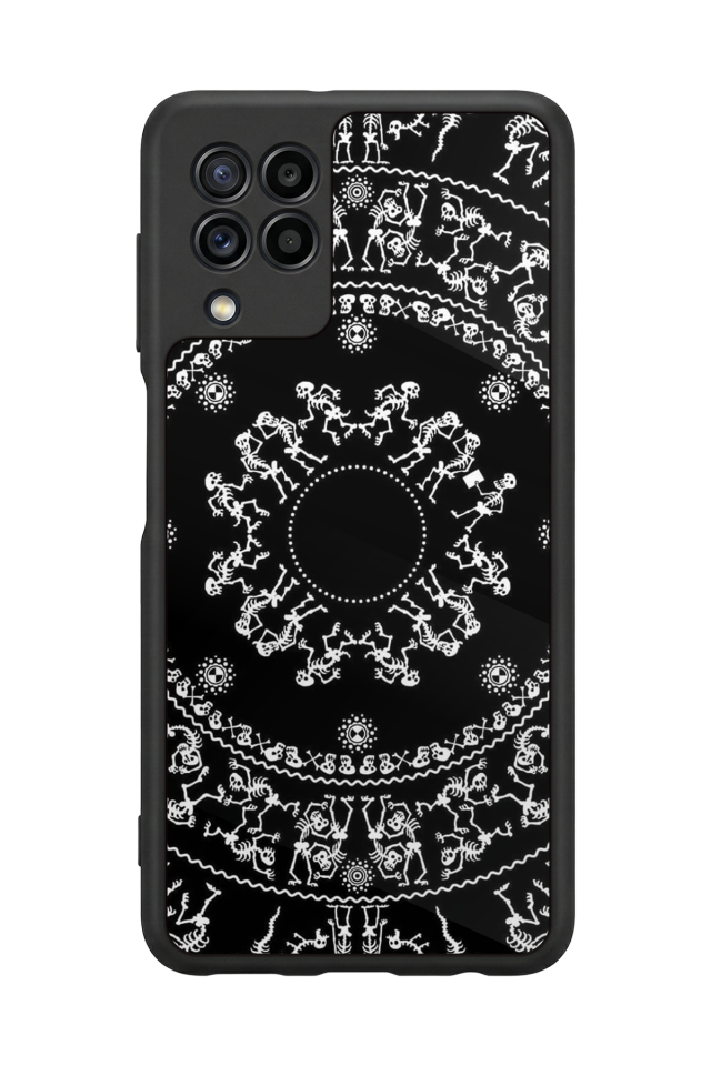 Samsung Galaxy M32 Uyumlu Mandala Tasarımlı Glossy Premium Kılıf