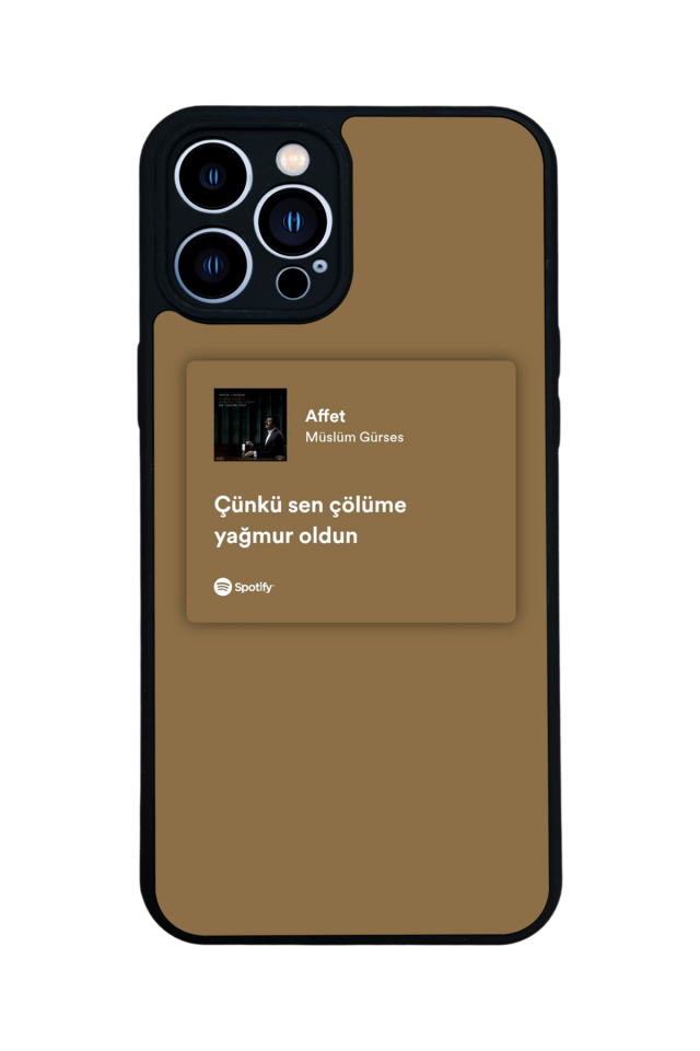iPhone 12 Pro Max Uyumlu Sarki Sozleri Tasarımlı Glossy Premium Kılıf