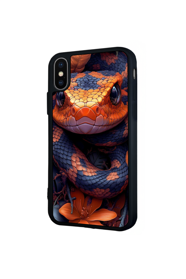 iPhone XS Max Uyumlu Yılan Tasarımlı Glossy Premium Kılıf