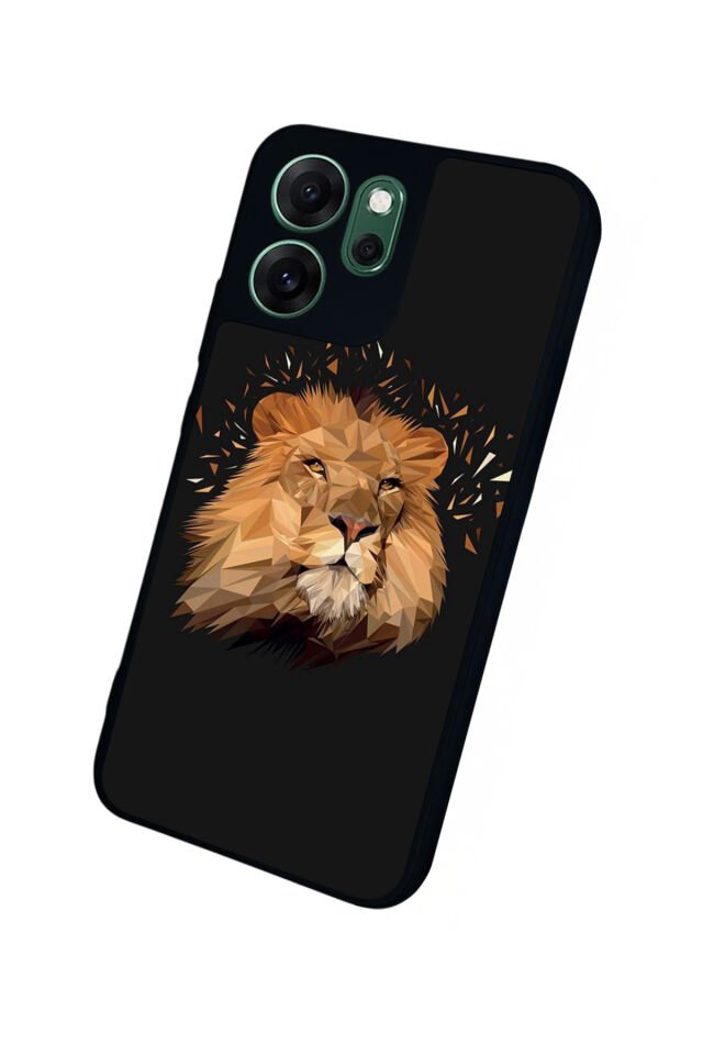 Oppo Reno 14F Uyumlu Aslan Tasarımlı Glossy Premium Kılıf