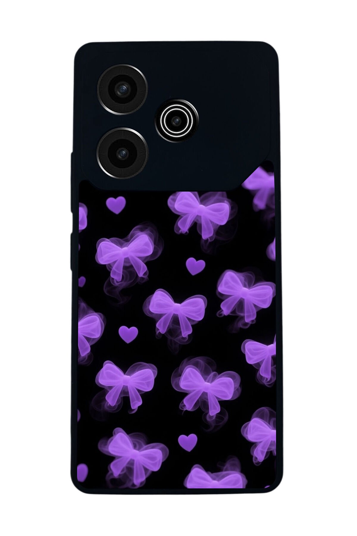 Tecno Pova 6 Uyumlu Kurdele Tasarımlı Glossy Premium Kılıf