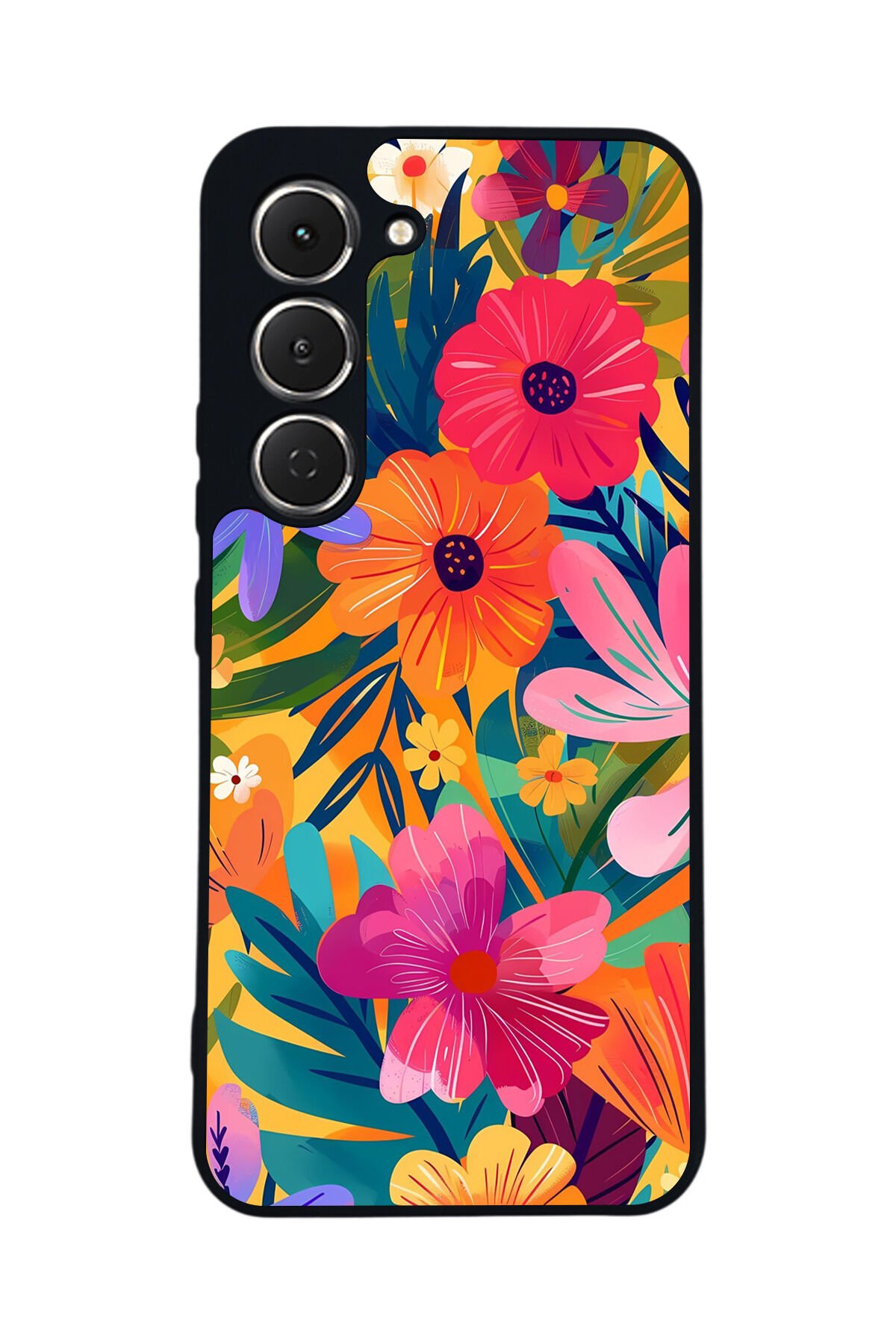 Tecno Spark 40 Pro Uyumlu Floral Tasarımlı Glossy Premium Kılıf