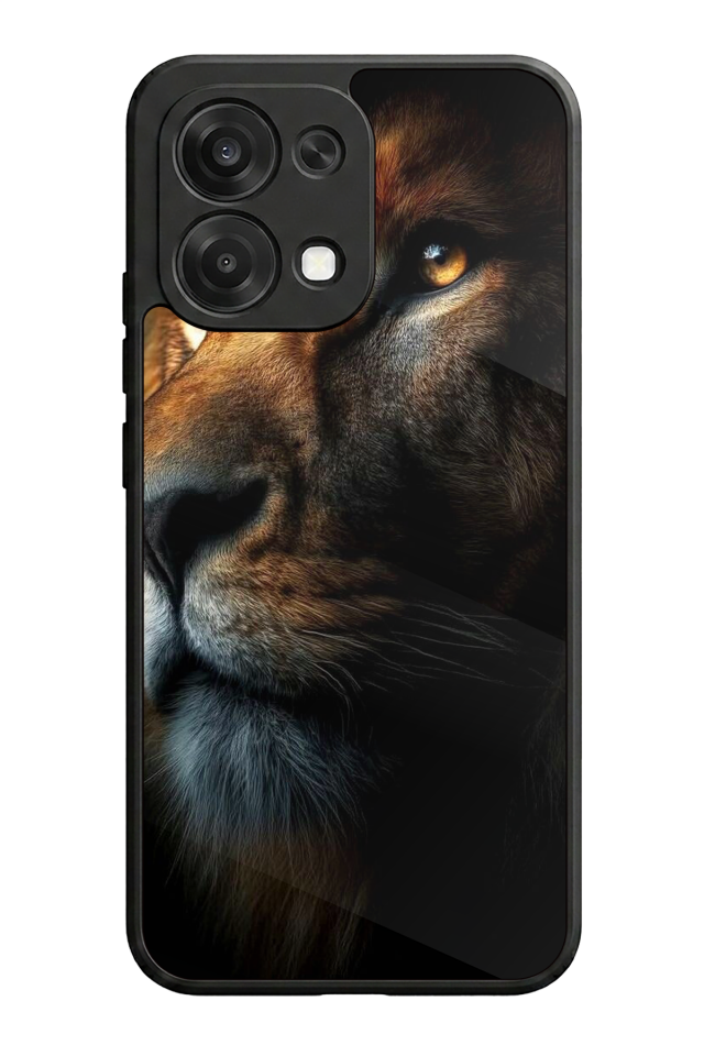 Oppo A6 Pro Uyumlu Aslan Tasarımlı Glossy Premium Kılıf