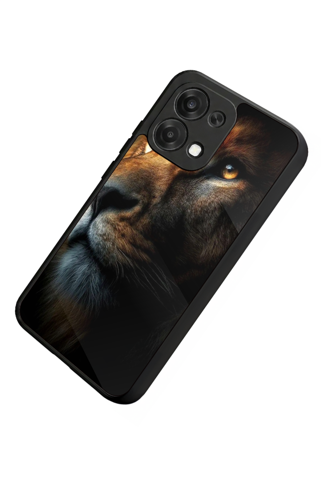 Oppo A6 Pro Uyumlu Aslan Tasarımlı Glossy Premium Kılıf