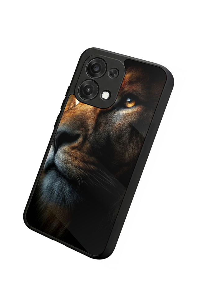 Oppo A6 Pro Uyumlu Aslan Tasarımlı Glossy Premium Kılıf