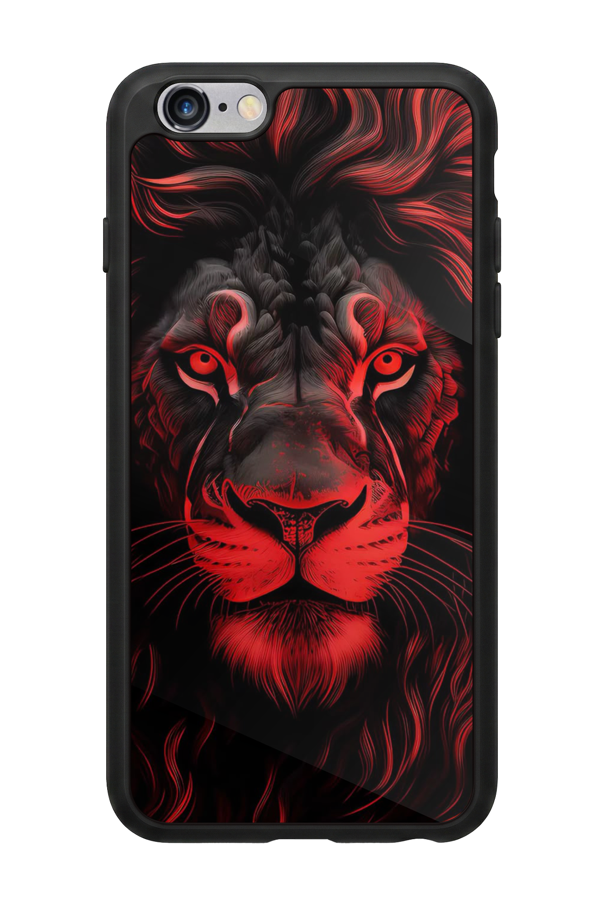 iPhone 6 Plus Uyumlu Aslan Tasarımlı Glossy Premium Kılıf