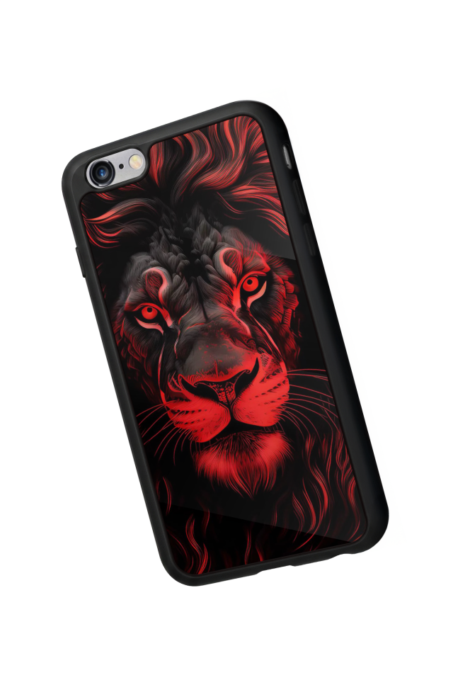 iPhone 6 Plus Uyumlu Aslan Tasarımlı Glossy Premium Kılıf