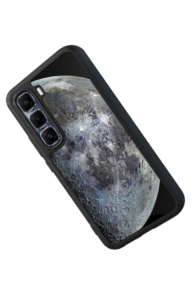 Infinix Hot 60 Pro Plus Uyumlu Ay Tasarımlı Glossy Premium Kılıf