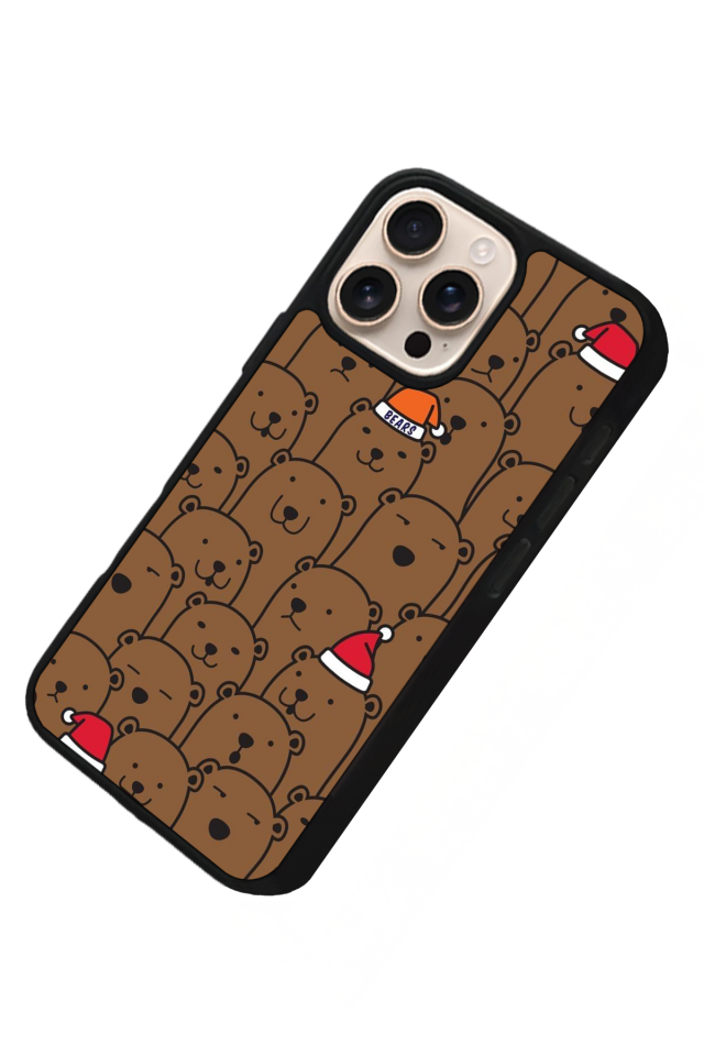 iPhone 15 Pro Max Uyumlu Ayı Tasarımlı Glossy Premium Kılıf