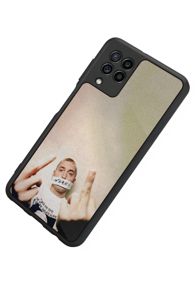 Samsung Galaxy M22 Uyumlu Eminem Tasarımlı Glossy Premium Kılıf
