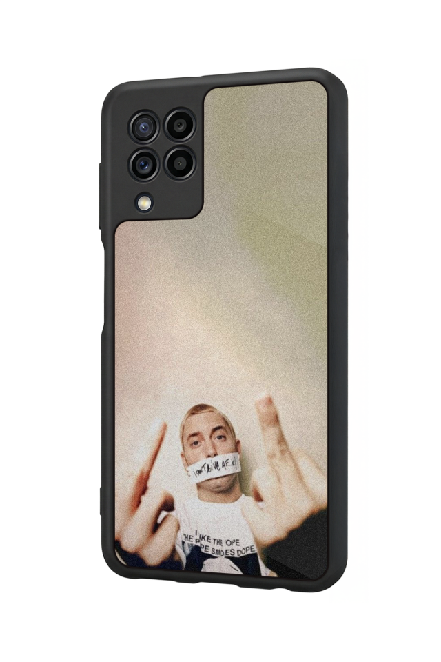 Samsung Galaxy M22 Uyumlu Eminem Tasarımlı Glossy Premium Kılıf